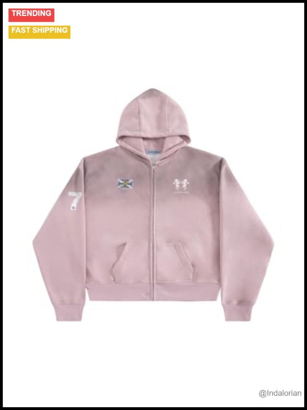 Boxy Zip Up Hoodie Vintage Washed Graphic Fleece Sweatshirt Y2K Streetwear